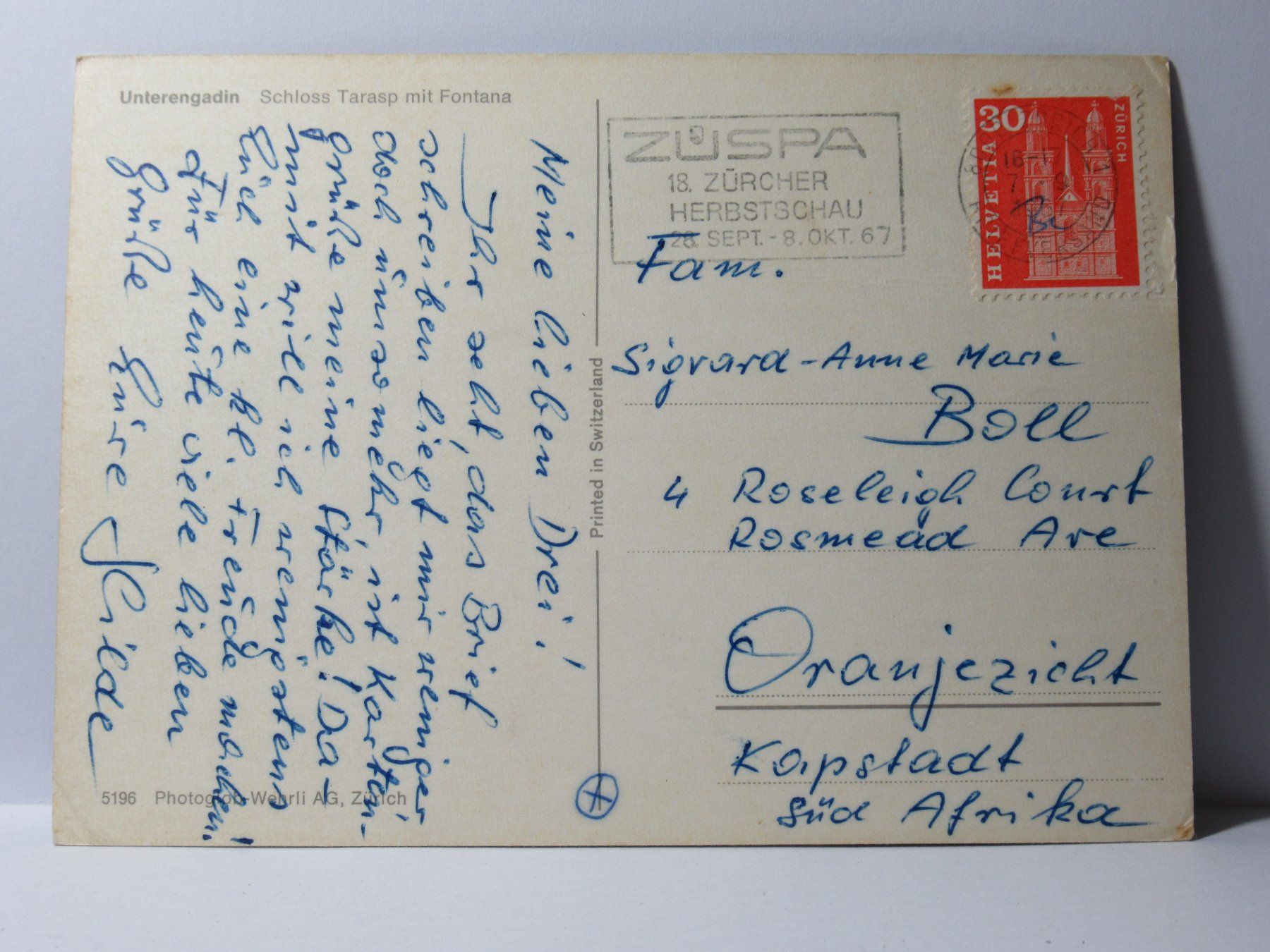 Cartes postales: Schloss Tarasp mit Fontana – D'occasion à Grenchen par frechri 1