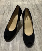 Gabor Peeptoe Pumps Wildleder schwarz Grösse 6.5