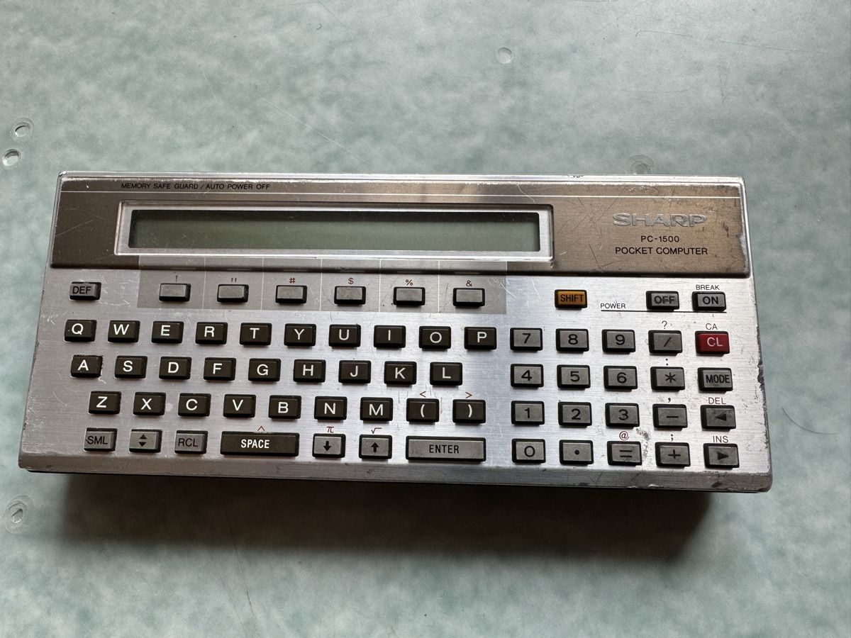 Taschenrechner: Sharp PC-1500 Pocket Computer Retro Rarität von 1982 – Gebraucht aus Lustmühle von