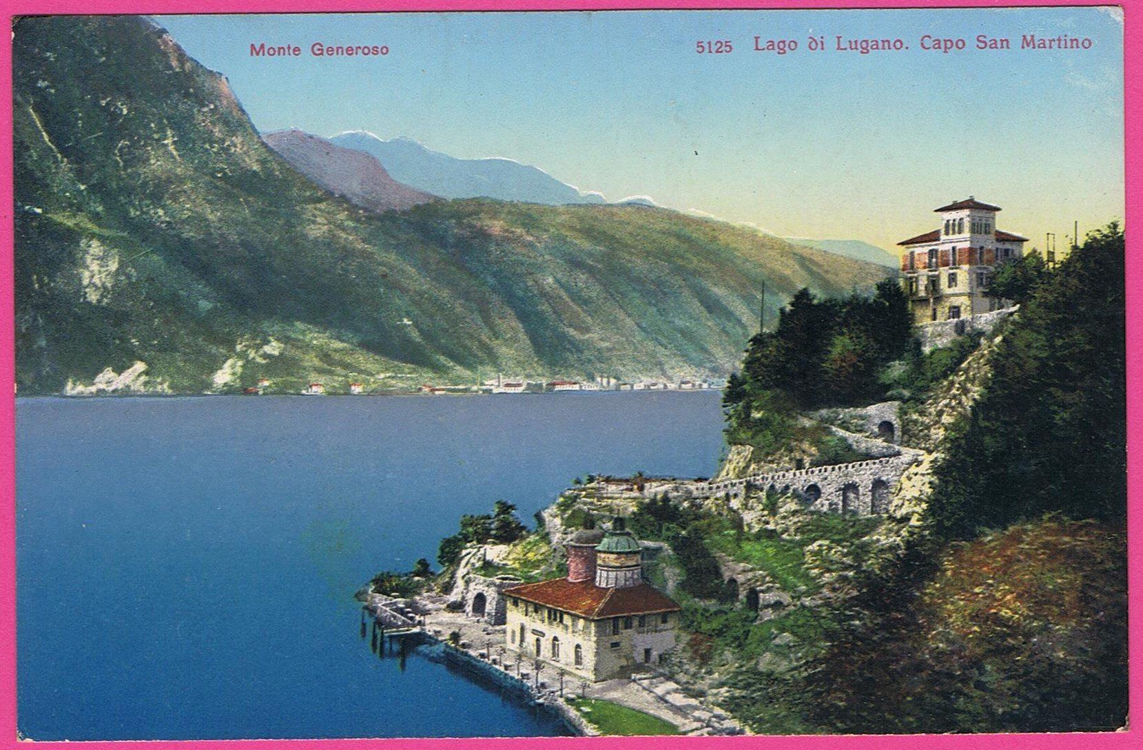 Cartoline postali: Lago di Lugano Capo San Martino – Usato da Einsiedeln venduto da dillie