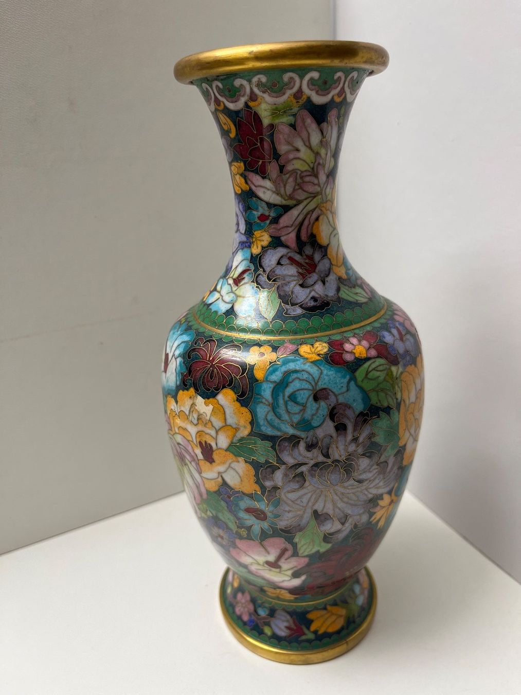 Vasi & Recipienti: Cloisonné Emaille Vase mit Blumenmuster – Usato da Sirnach venduto da oli_82kd 2