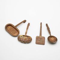 Puppenhaus - Kupfer Schöpfkellen im 4-er Set