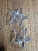 Kaheku Glas Teelichthalter, Kerzenhalter, Sternform, 2 Stk.