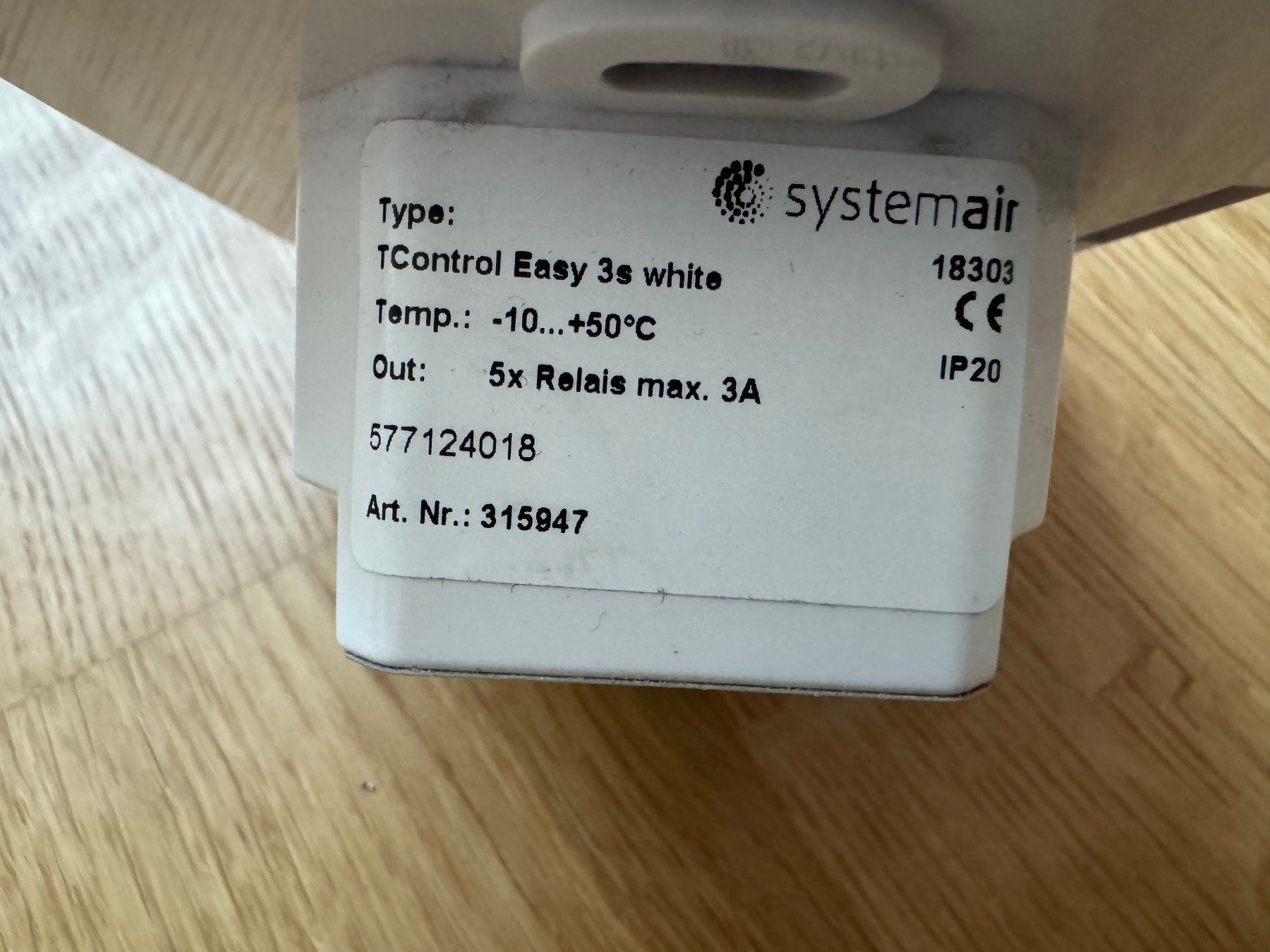 Convertitori: TControl Easy 3s Raumbedieneinheit Systemair – Usato da Trimbach venduto da ORTHOPORT 3
