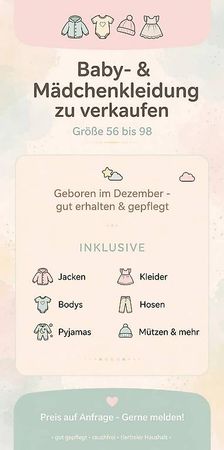 Mädchenkleider Grösse 56 - 98