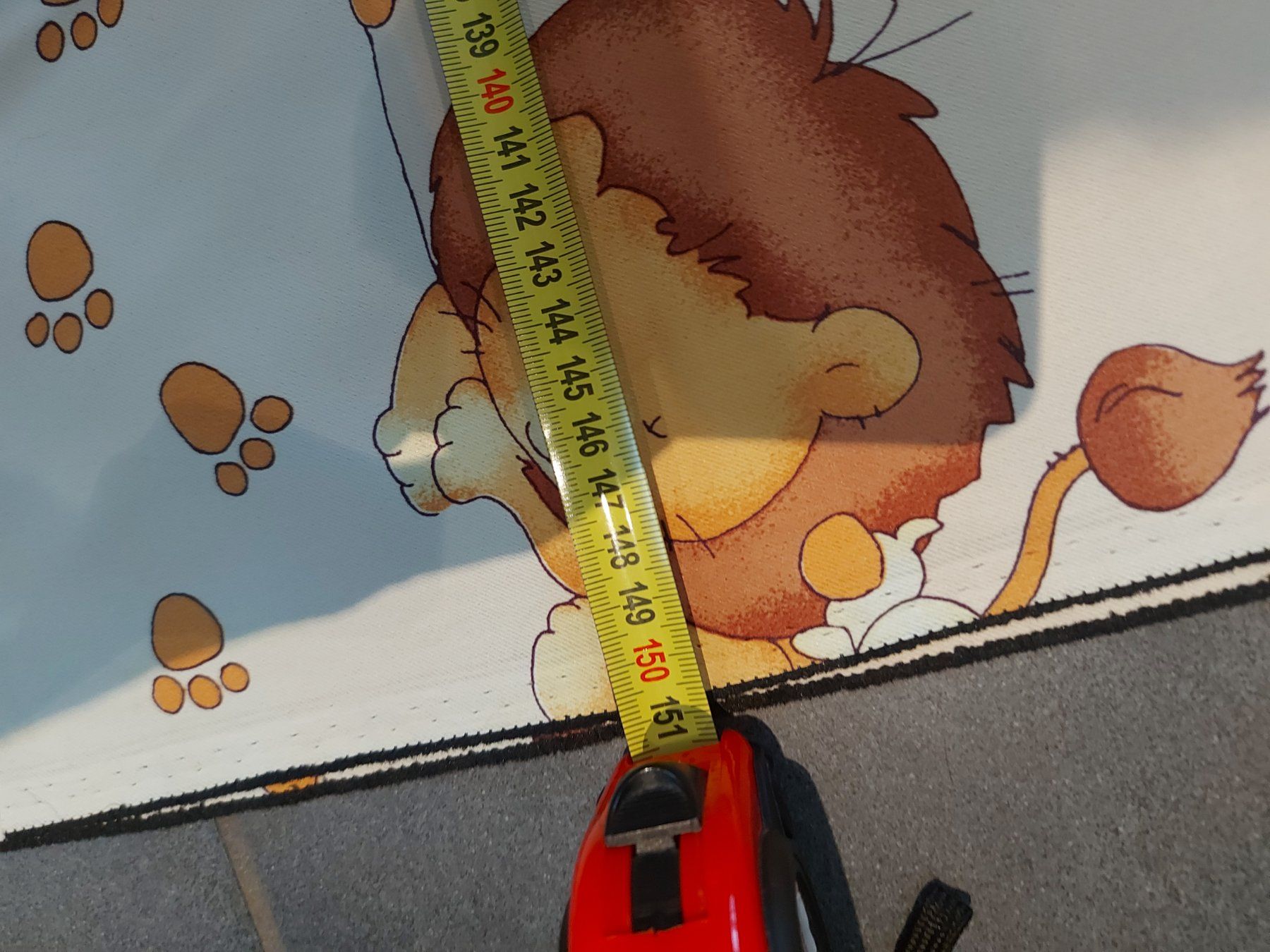 Tende: Vorhangstoff dick Löwe mit Ente - Kinderzimmer – Nuovo (secondo la descrizione) da Trimbach venduto da Shanja99 4