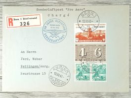 TR104 Enveloppe + Timbre Suisse 1943