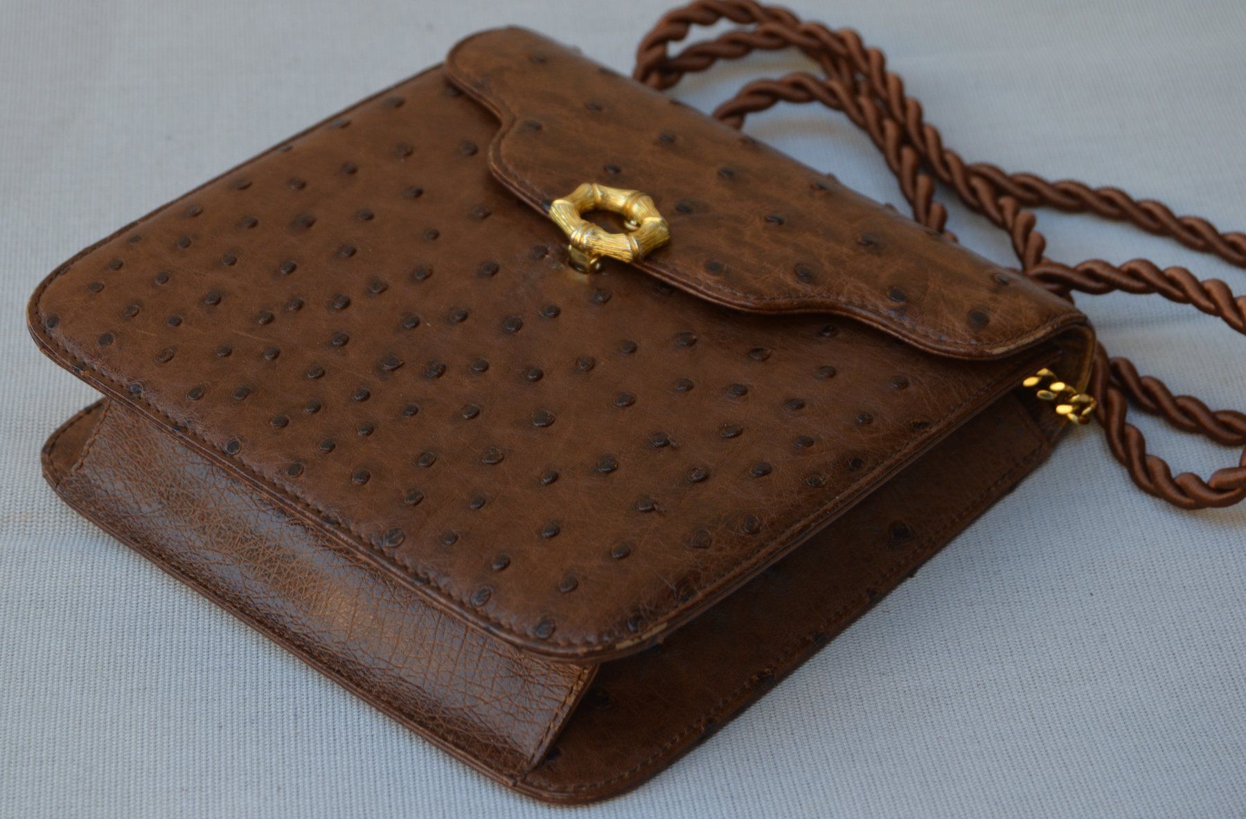 Taschen für Damen: Gurtner Tasche - Straußenleder / sac - cuir d'autruche – Gebraucht aus Collonges von Auganien 5