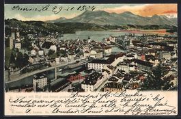 Luzern, Teilansicht mit Rigi vom Gütsch