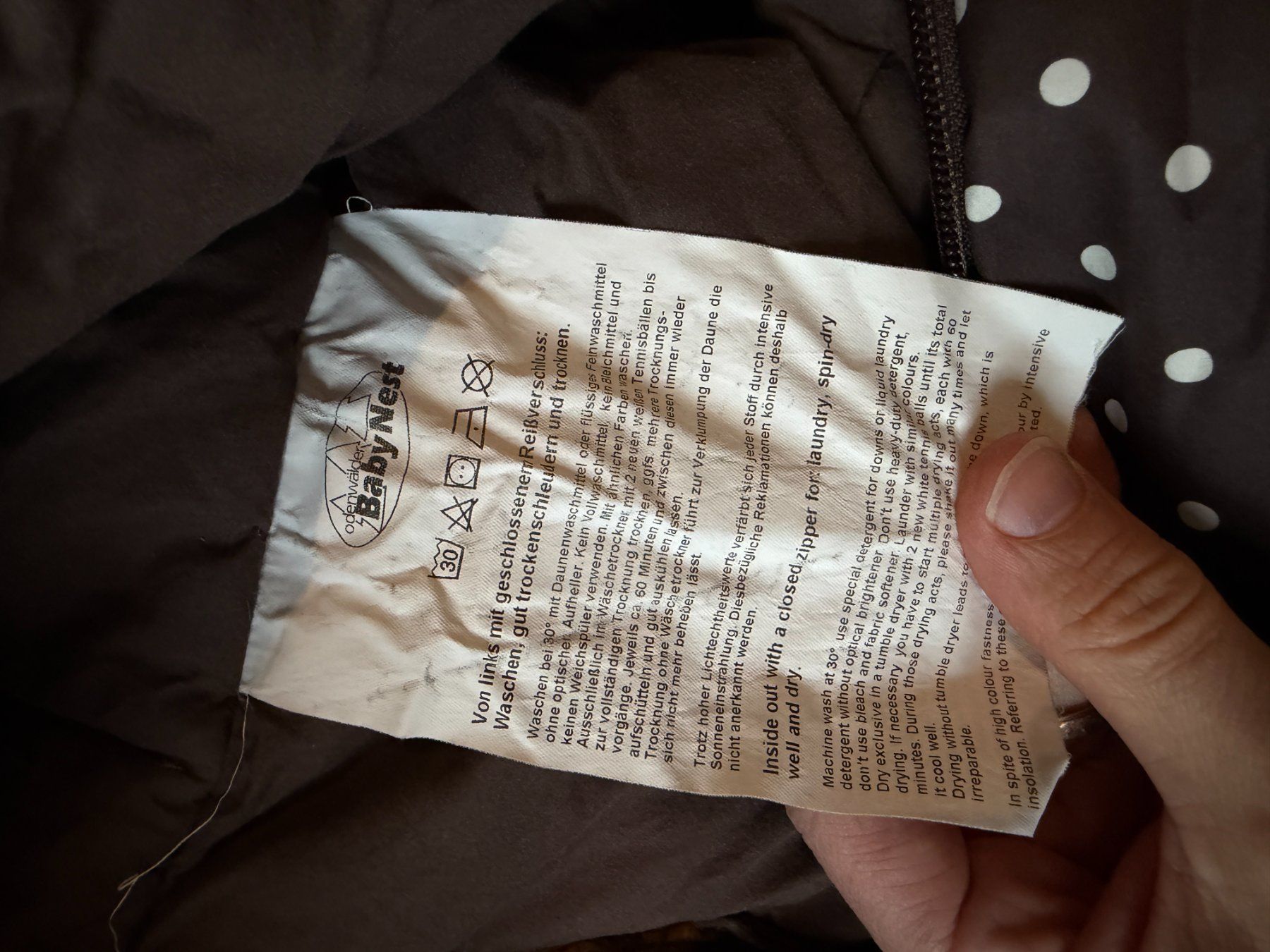 Odenwälder Sacchi a pelo: Fusssack Babyschale / Kinderwagen Daune Babynest – Usato da Niedermuhlern venduto da ste_c5h9 2