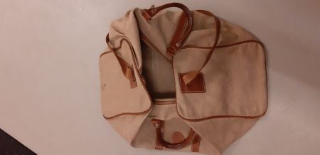 Reisetasche Leinen/Leder