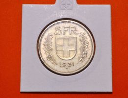 5 Franken 1931 Abart 70° verdreht