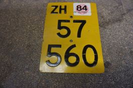 Mofa / E-Bike Nummernschild ZH 57560 mit Vignette 84/57560