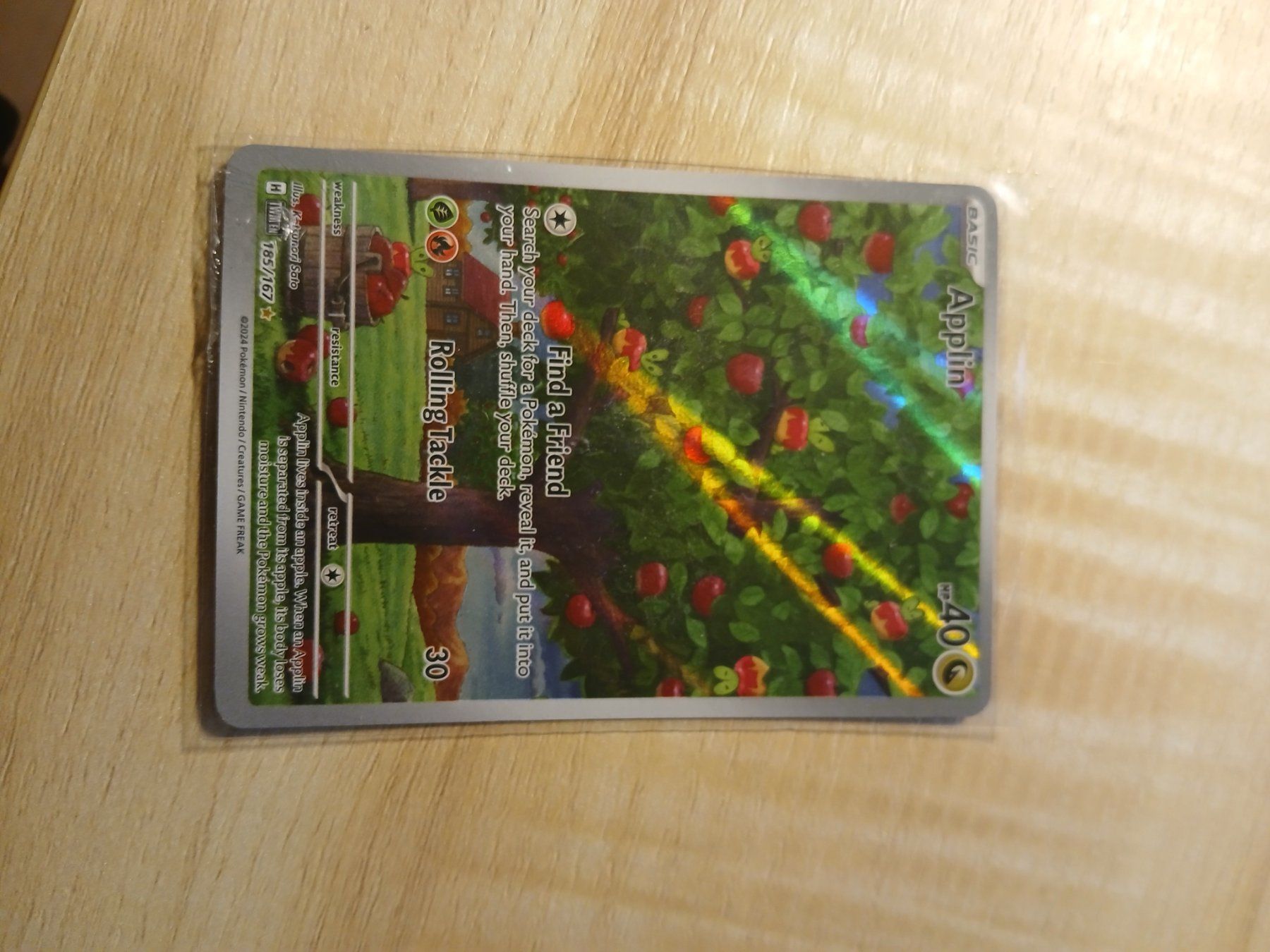 Pokémon Sammelbilder & Trading cards: Applin 185 Pokemon Twilight Masquerade EN – Gebraucht aus Bülach von PokeGoods.ch