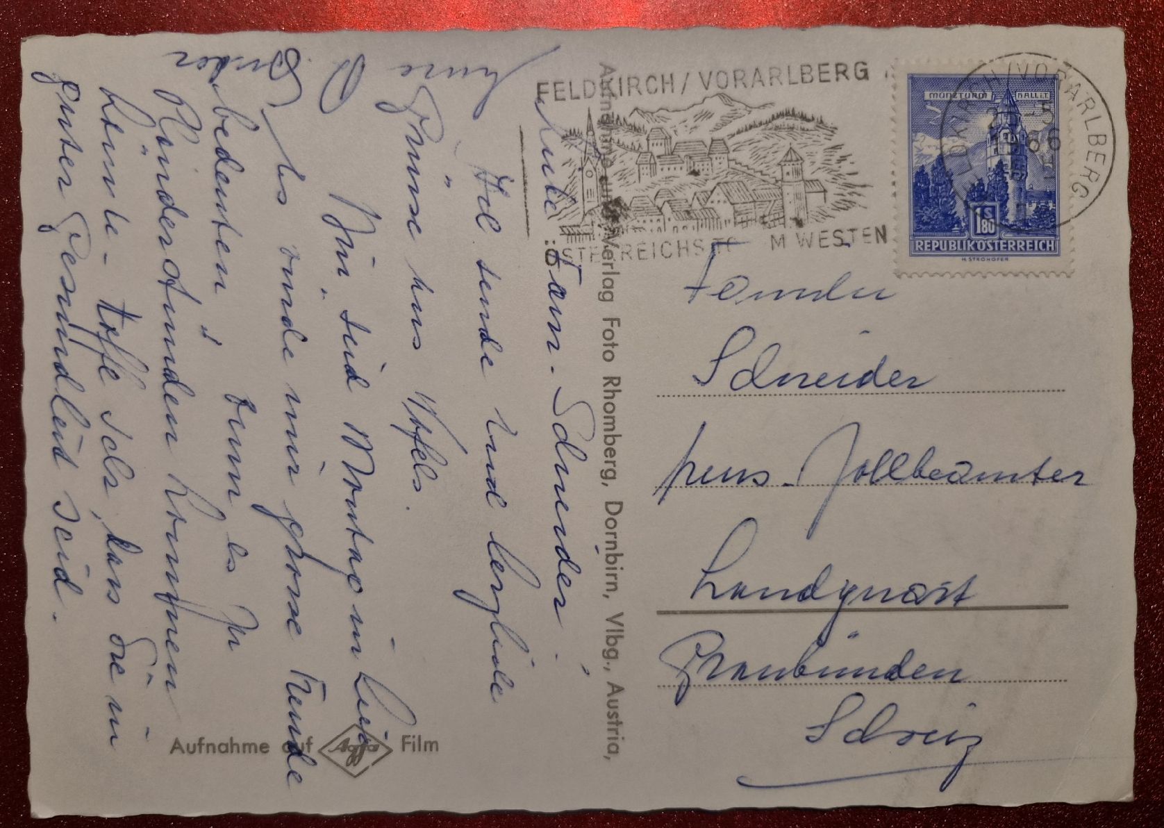 Ansichtskarten: Nofels bei Feldkirch 1966 – Gebraucht aus Melchnau von Arthurius 1