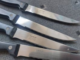 Ikea Steak-Messer, 4 Stück mit schwarzem Griff