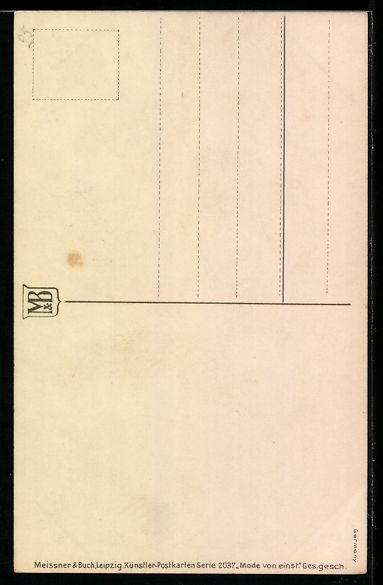 Cartoline postali: sign. E. Grimmer: Dame in Mode von 1800  – Usato da Berlin venduto da bartko-reher 1