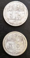0.833 Silber 2 pcs Münze 5 Piastres pièce argent Egypt