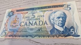 Kanada 5 Dollar Banknote 1972 
