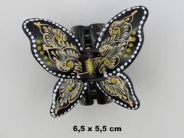 Haarklammer - SCHMETTERLING - Neu - Handbemalt - 6,5x5,5cm