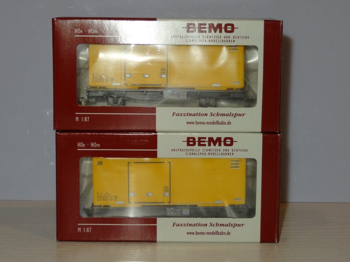 Bemo Modellini di ferrovie: Bemo 2269101, 2269102, RhB, Postcontainer Wagen, Lb-v, NEU – Nuovo e nell'imballaggio originale da Kloten venduto da Nicola2 1