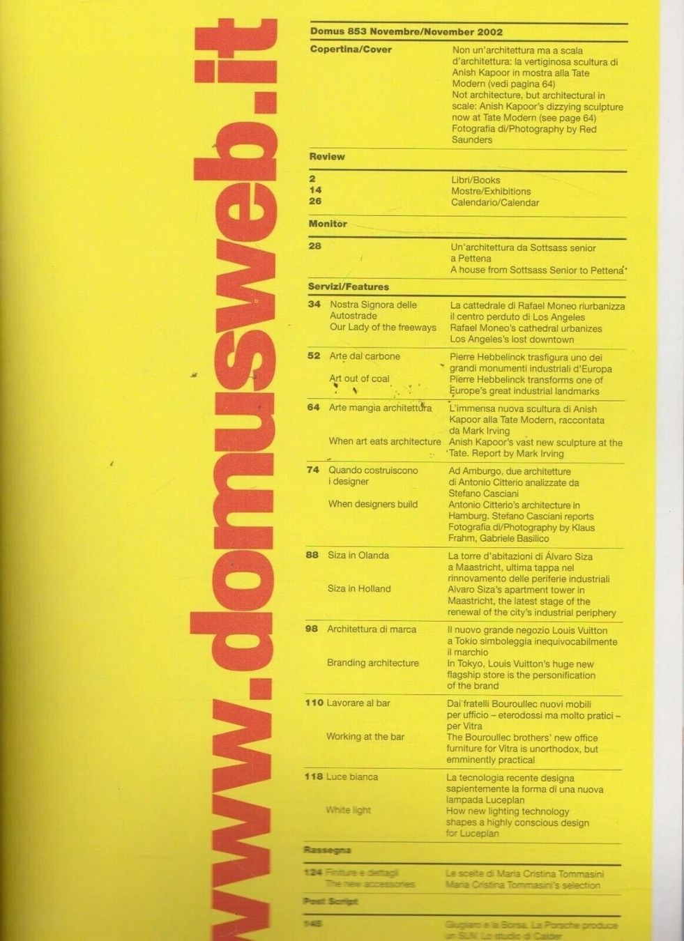 Riviste & Magazine: DOMUS Magazine N° 853/2002 – Usato da Lugano venduto da 2ha_689s 1