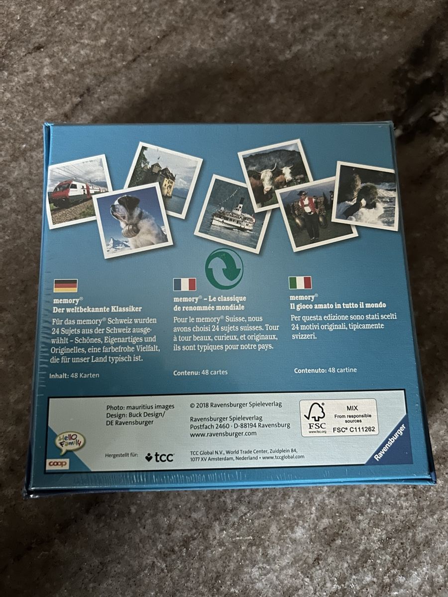 Ravensburger Puzzle: Memory Schweiz Ravensburger Neu – Nuovo e nell'imballaggio originale da möhlin venduto da Caja1 1