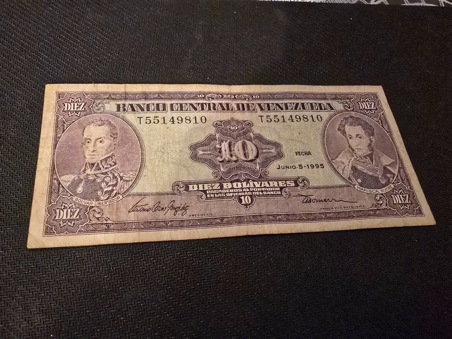 Banknoten: Billet Venezuela 10 – Gebraucht aus Petit-Lancy von Minnie26