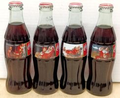 4  Coca-Cola Flaschen USA  Santa Claus ganze Serie von 1997