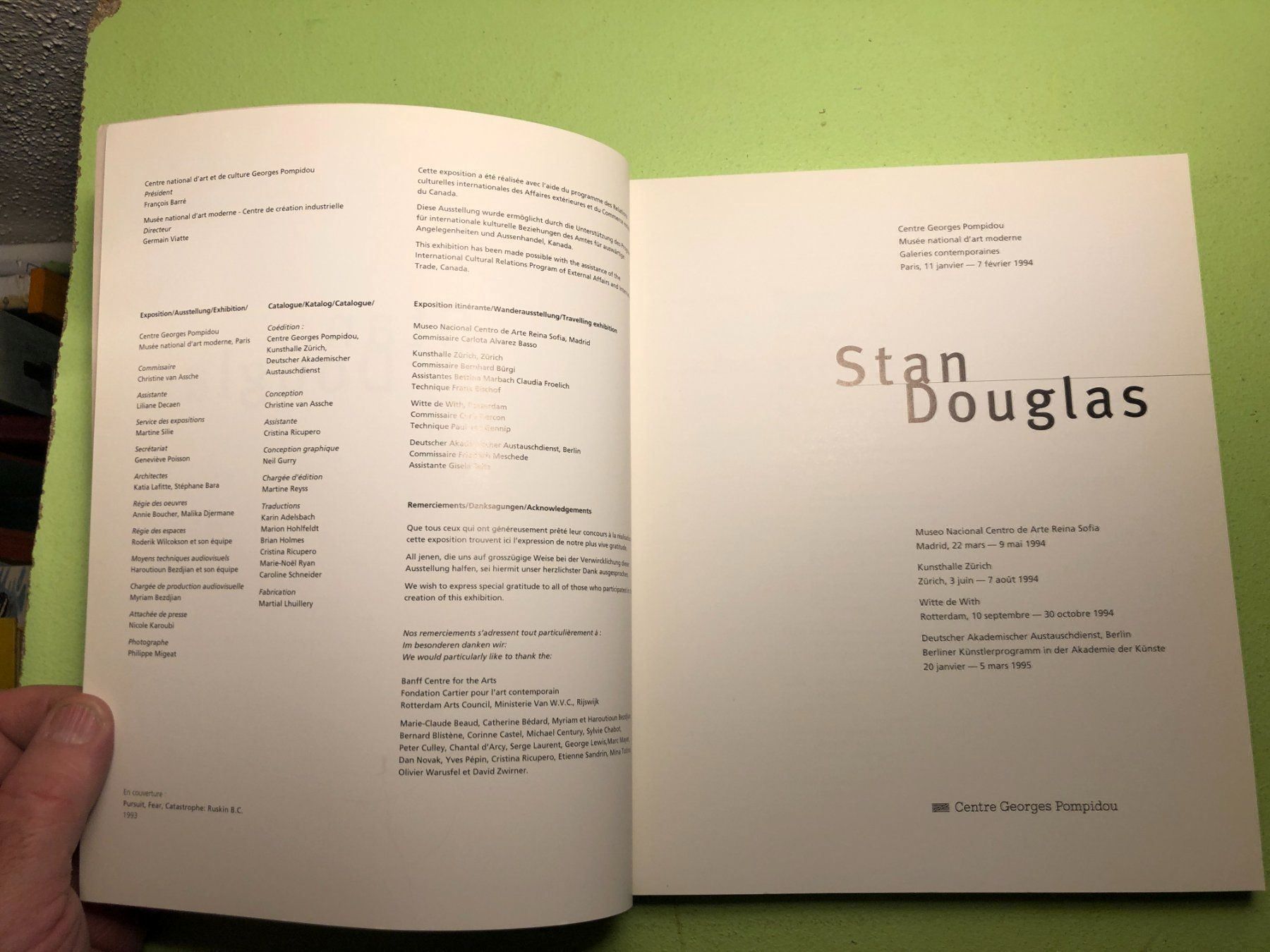 Libri: Christine van Assche: Stan Douglas. 1993 – Usato da Zürich venduto da allp 1