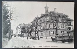 Bern 1911 - Schulhaus Sulgenbach,  belebt