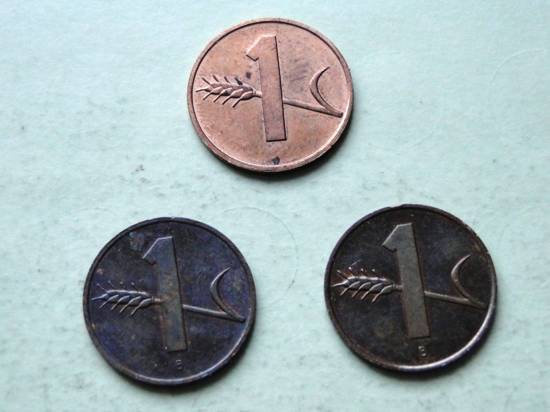 Tutti le monete: 3x  1 Rappen  1982 - 1994 - 2004 – Usato da Killwangen venduto da cyrano56 1