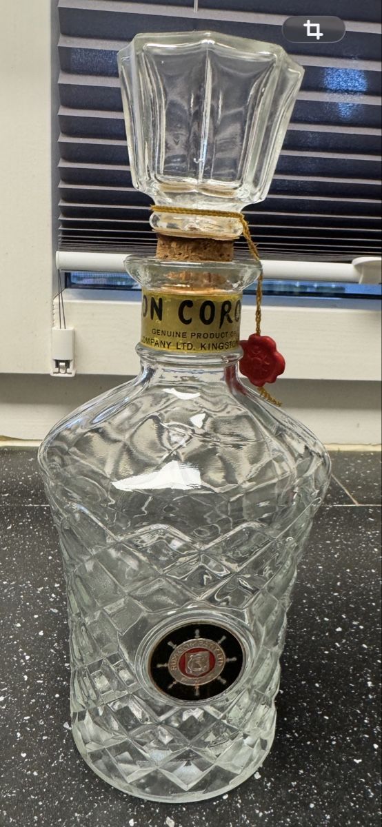 Caraffe: Vintage Glaskaraffe Rum Flasche Jamaica – Usato da Hägendorf venduto da laumatt