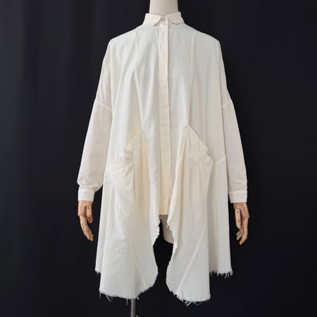 STUDIO B3 oversized white tunic shirt / shirt dress, size S