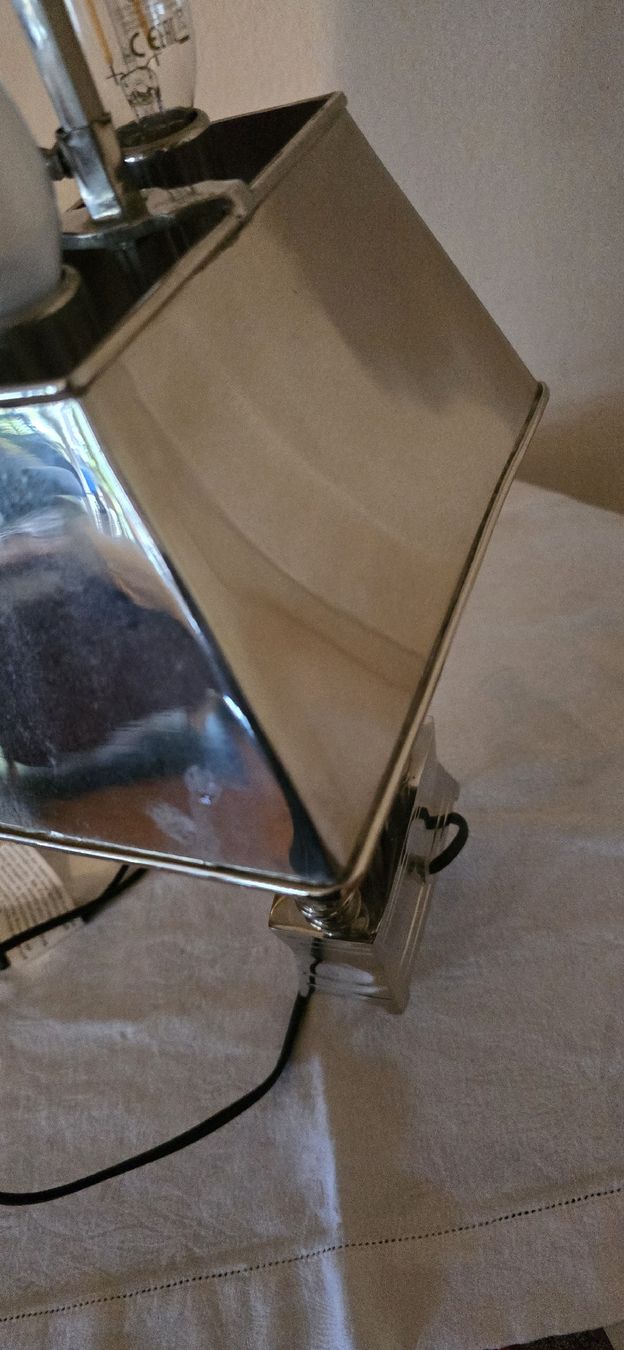 Lampade: Loberon Tischlampe Pantin silber – Usato da Basel venduto da Jcva 5