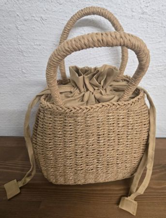 Sommer Handtasche Bast Natur beige Korb Tasche neu