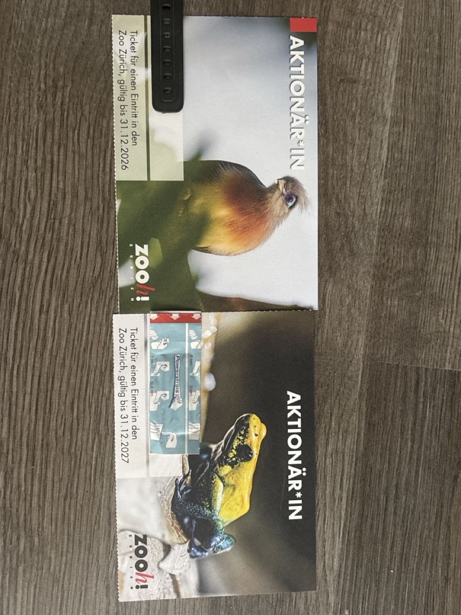 Tickets: 2 Eintrittstickets Zoo Zürich – Neu (gemäss Beschreibung) aus Luzern von Seefuu