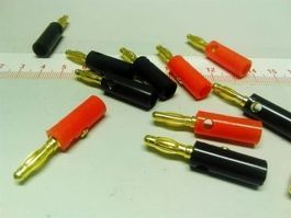 Bananenstecker 40mm, vergoldet, 1 Paar