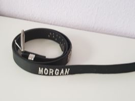 Ceinture Morgan noire longueur 110 cms