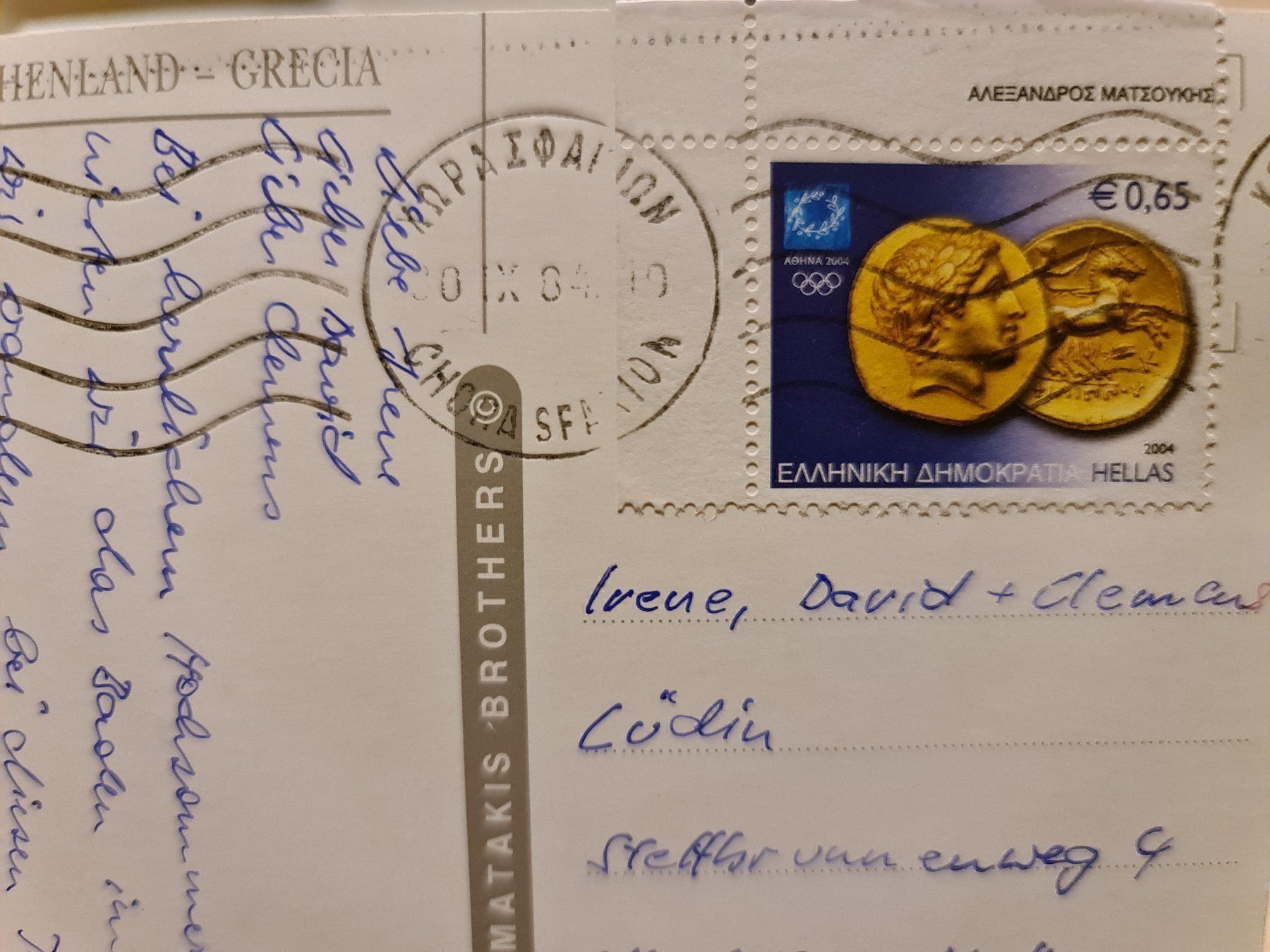 Cartoline postali: Ansichtskarte Griechenland – Usato da Dintikon venduto da Vexi 1
