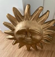 Grosse schöne Deko Sonne golden
