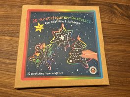 3D-Kratzfiguren-Set, Bastelset, Weihnachten, unbenutzt