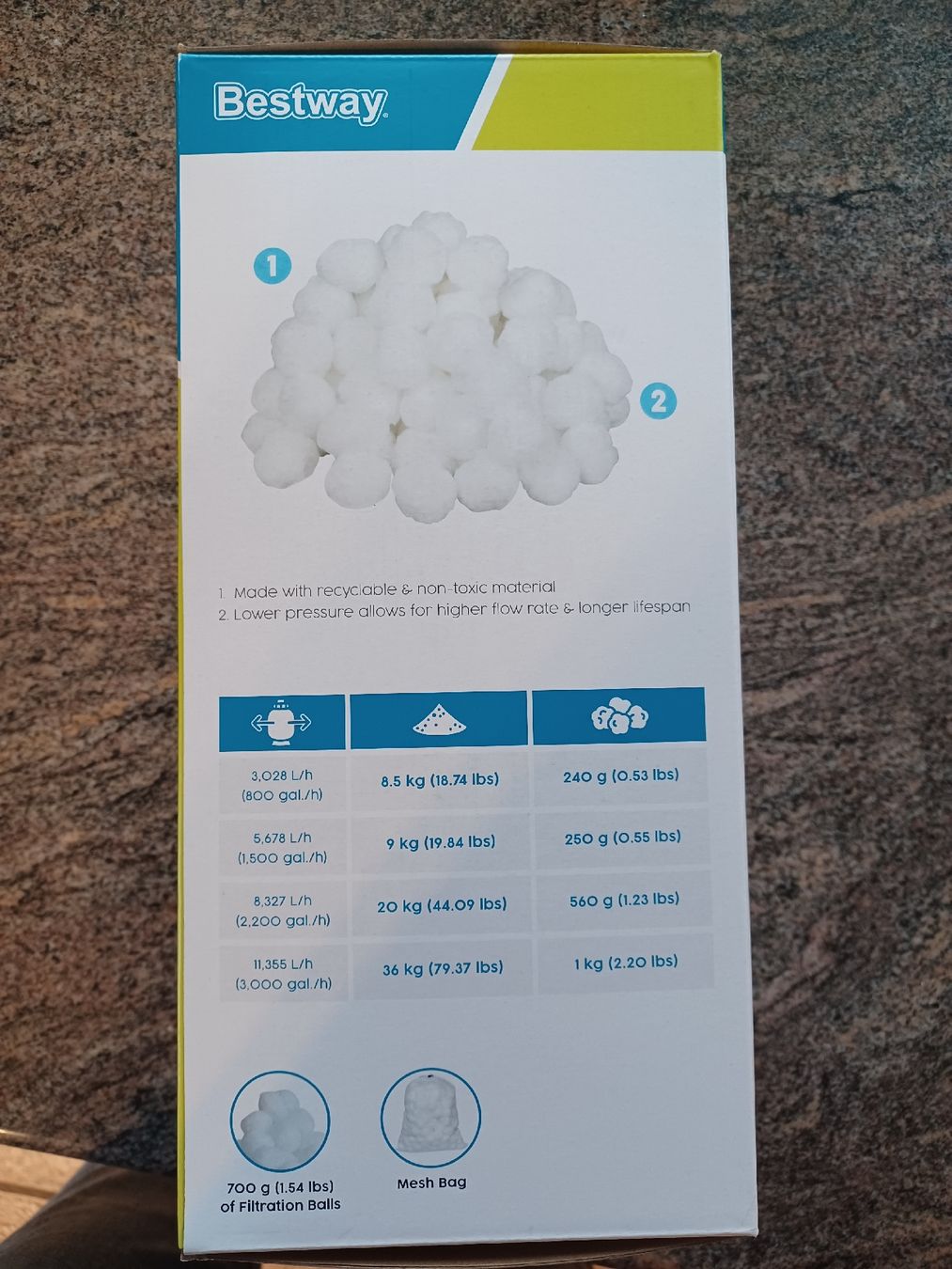 Accessori per Piscine: Bestway Polysphere Pool Filterbälle 700gr. – Nuovo e nell'imballaggio originale da Dürrenroth venduto da mudi27 1