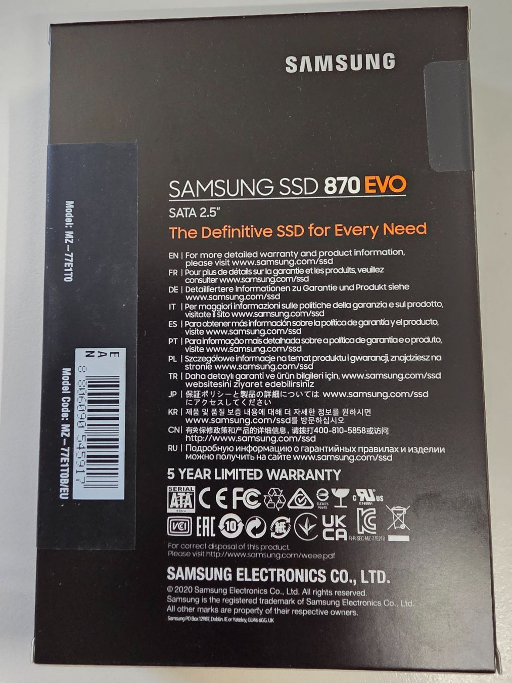 Samsung Harddisks: SATA-SSD Samsung 870 EVO 1TB – Neu und originalverpackt aus Küttigen von ric_and 1