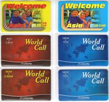 Welcome / World Call - 6 seltene Prepaid Telefonkarten