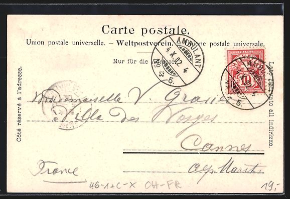 Cartoline postali: Fribourg, Le Convict Albertinum, Strasse – Usato da Berlin venduto da bartko-reher 1