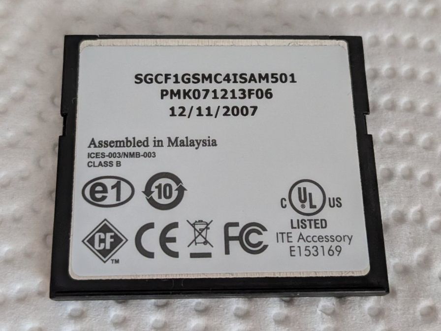 Cisco Schede di memoria: Compact Flash Karte 1GB Cisco – Usato da Münsingen venduto da Rufer34 2