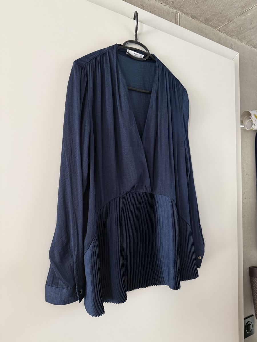 Mango Camicette: Damen Bluse Mango dunkelblau  – Nuovo (secondo la descrizione) da Rotkreuz venduto da ILURENA 3