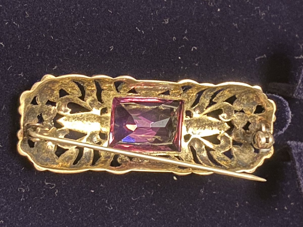 Spille & Fermagli: Vintage Brosche mit rosa Stein - Einzigartiges Schmuckstück – Usato da Killwangen venduto da BeautysAndEmmas 2