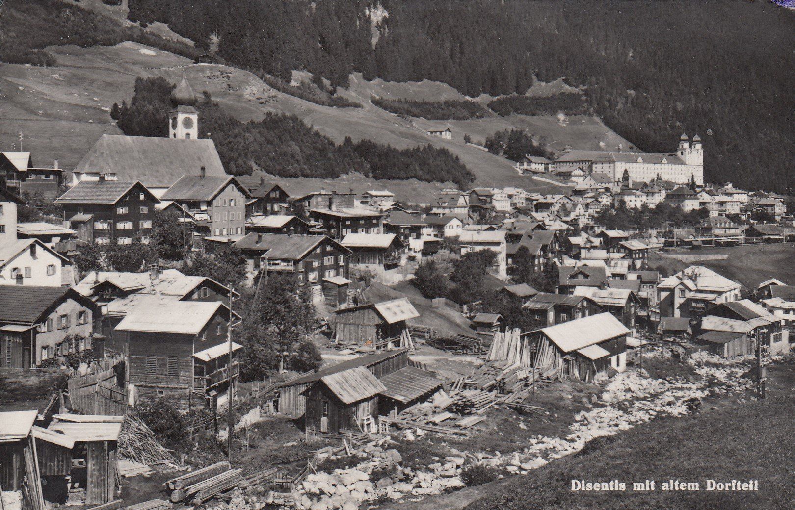 Cartoline postali: Disentis   GR   -   alter Dorfteil – Usato da Brig venduto da Valcards54